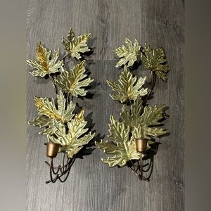 Set of Vintage Home Interior Brass Gold Candlestick Holders